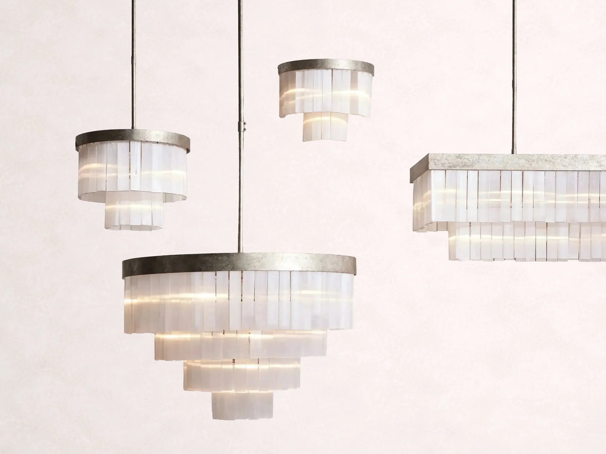 Cameron 2 Tier Selenite Chandelier