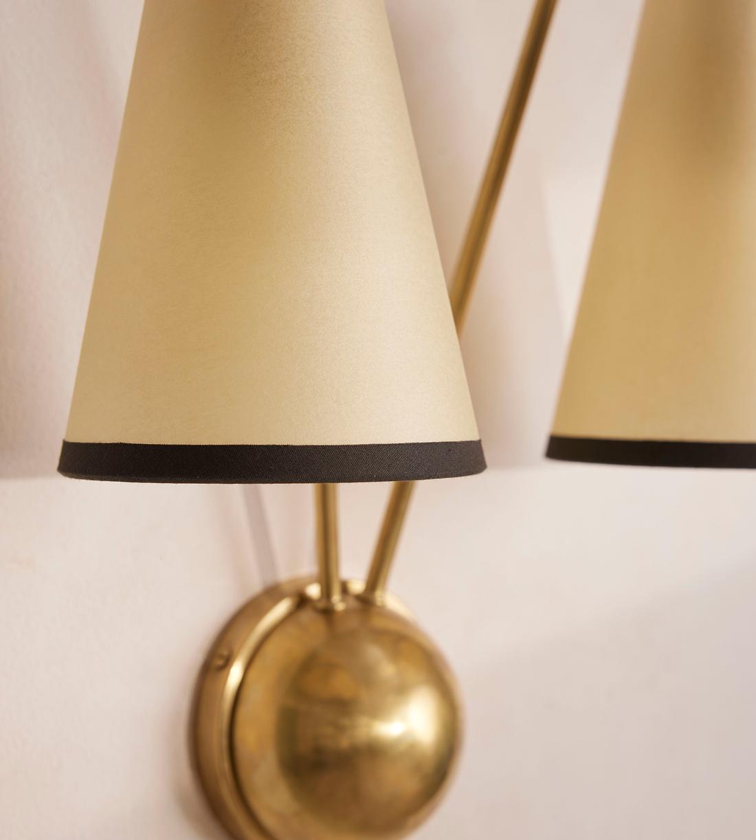 Antiqued Brass Double Cone Wall Sconce - Erhaus product image 4