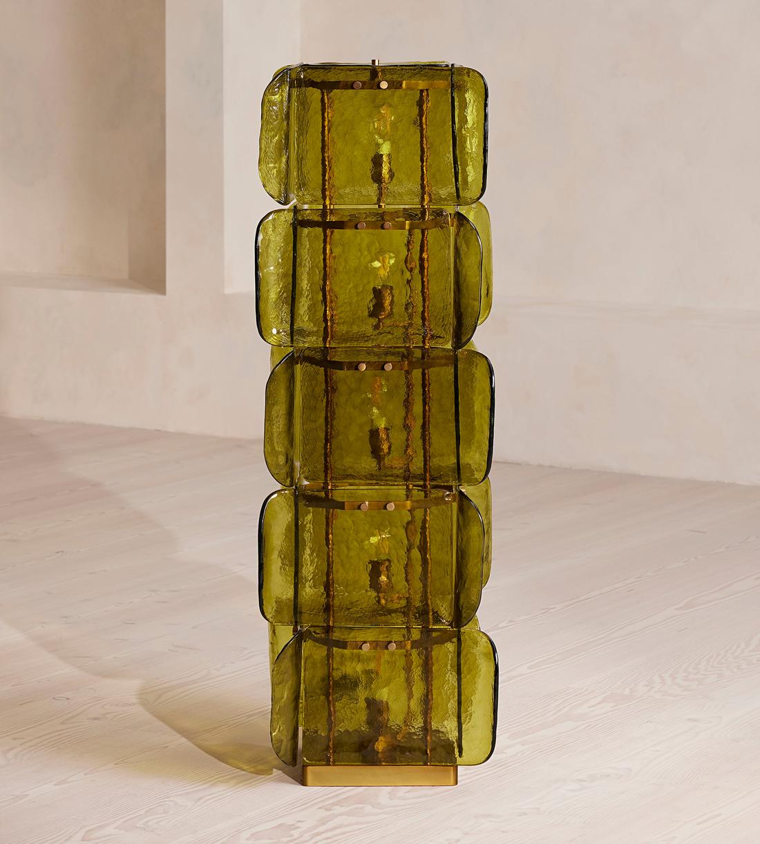 Elias Glass Floor Lamp 55-Inchh