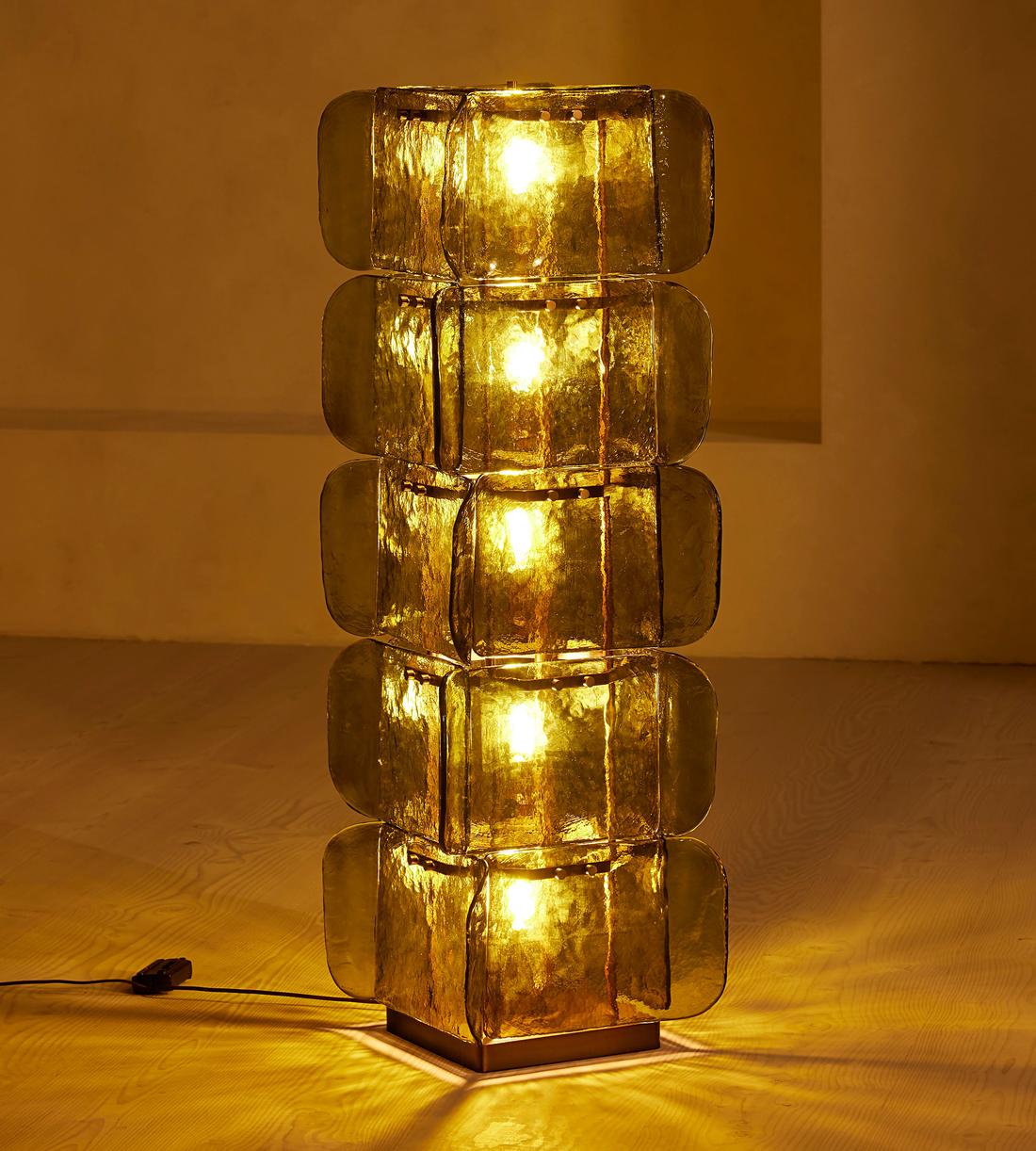 Elias Glass Floor Lamp 55-Inchh