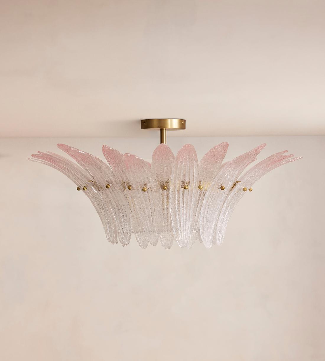 Treviso Semi-Flush, Pink