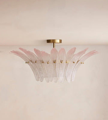 Treviso Semi-Flush, Pink