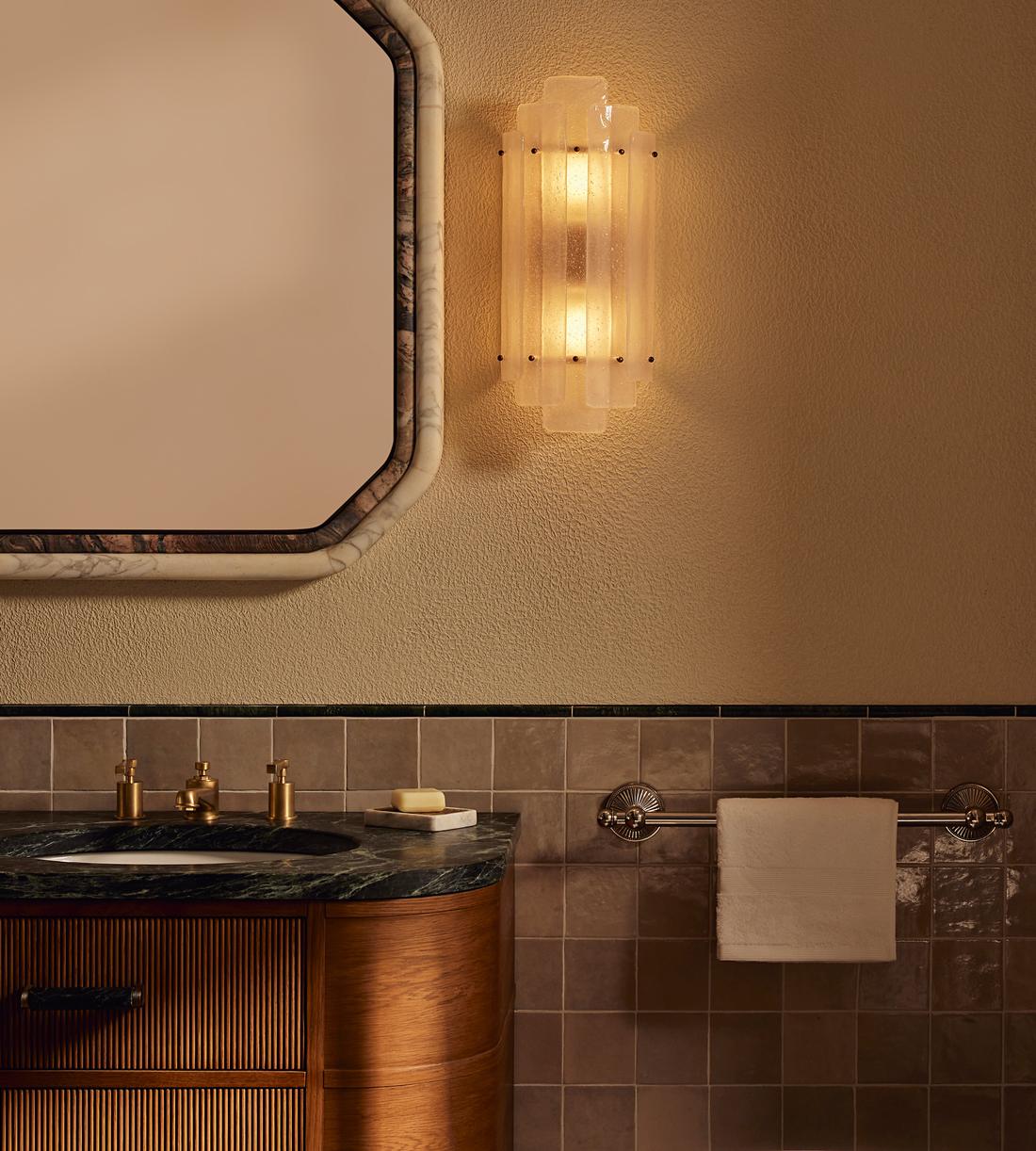 Estelle Glass Wall Light 16-Inchh