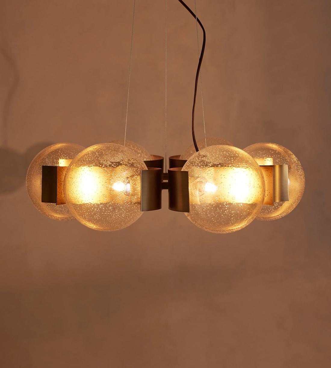 Antique Brass Globe Chandelier - Erhaus product image 6