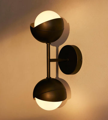 Seed Blackened Brass Wall Light 12-Inchh