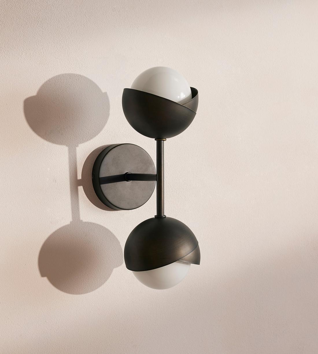 Seed Blackened Brass Wall Light 12-Inchh
