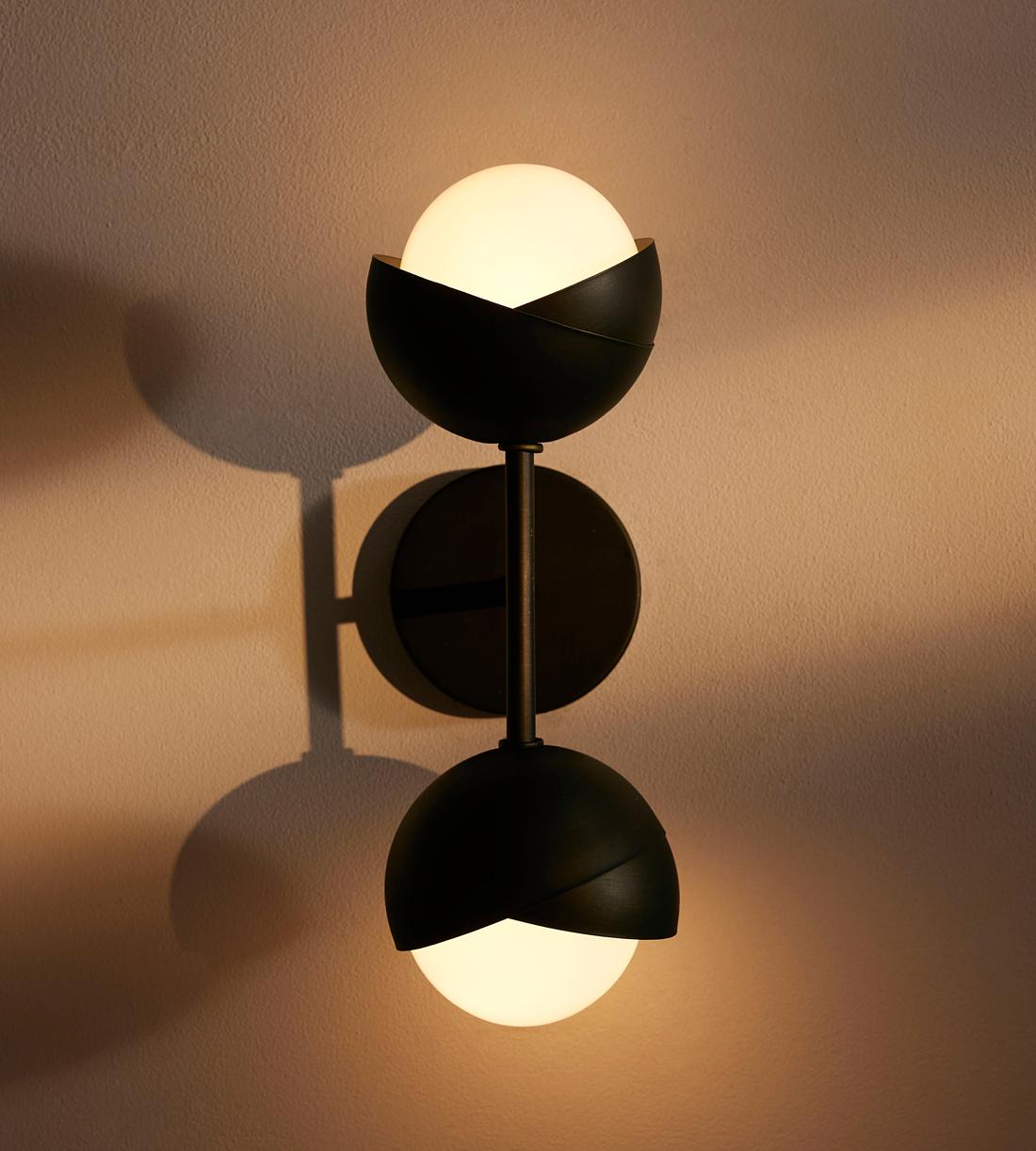 Seed Blackened Brass Wall Light 12-Inchh