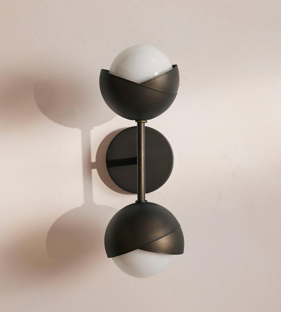 Seed Blackened Brass Wall Light 12-Inchh