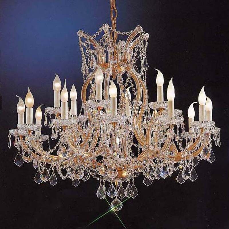 19 Lights Golden Maria Theresa Chandeliers