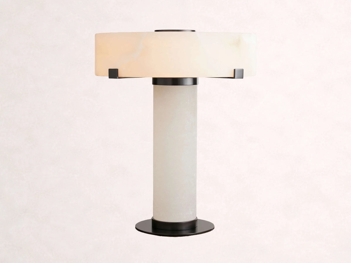 Chayla Alabaster Table Lamp in Bronze