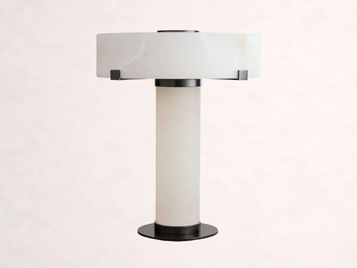 Chayla Alabaster Table Lamp in Bronze