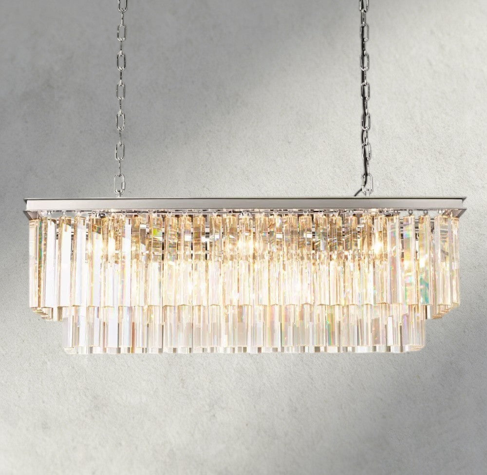 1920S Odeon Rectangular Chandelier 40", 49", 59"