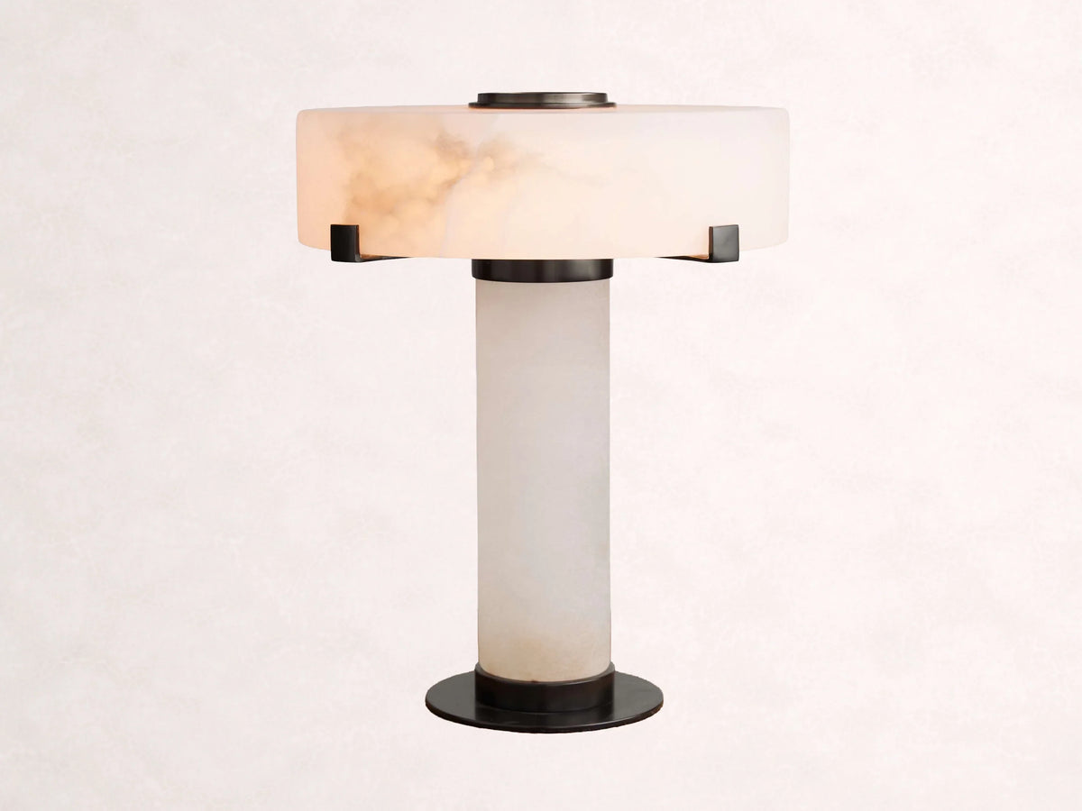 Chayla Alabaster Table Lamp in Bronze