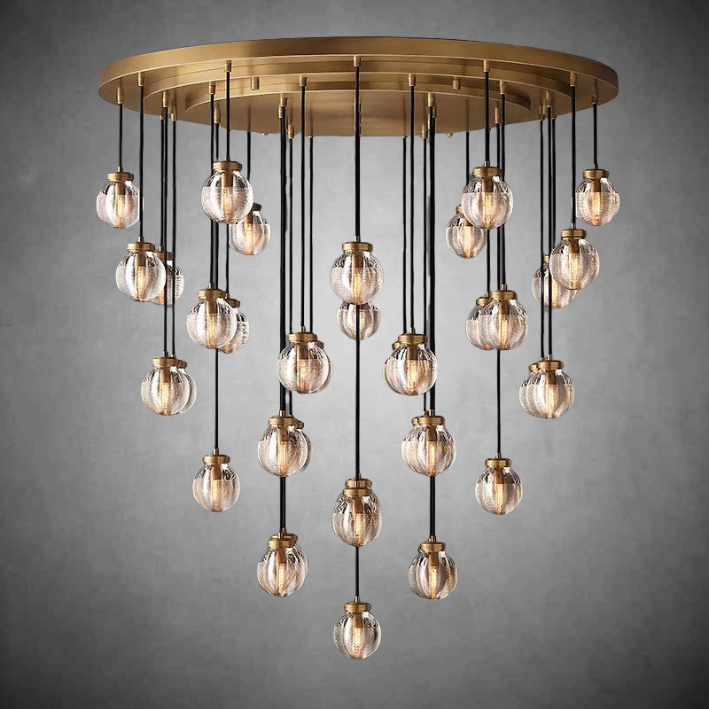 Pearls Round Chandelier 48"