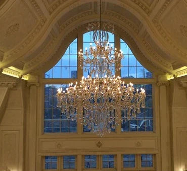 Traditional Candle-Shaped Crystal Chandelier with K9 Crystal Finish for Staircase Foyer Living