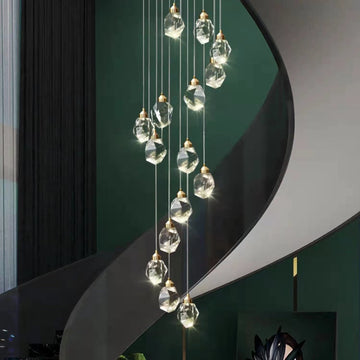 Modern Crystal Chandelier Foyer Living Room Droplight Hall Decoration Lights