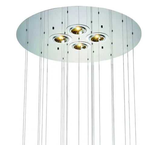 French Romantic Crystal and Glass Candle Chandelier Pendant Light with Metal Finish for Living Room Dining