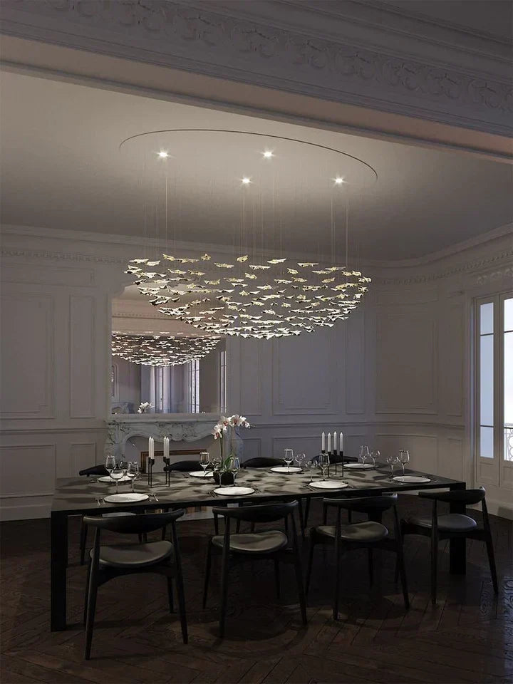 New Postmodern Round / oval 84 / 102 / 170 / 192 Leaves Art Design Chandelier