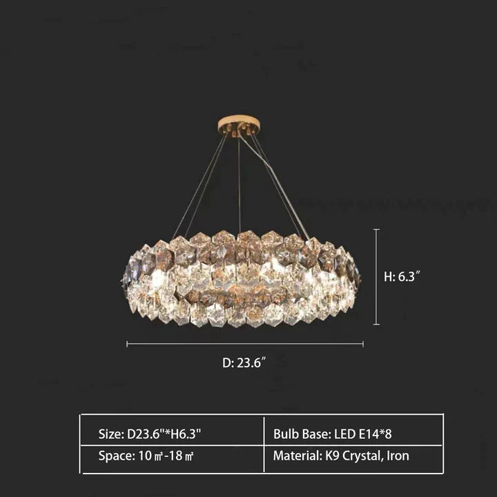 Light Luxury Flower Petal Chandelier Suit for Living / dining Room / Bedroom