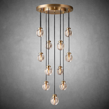 Pearls Round Chandelier 22"