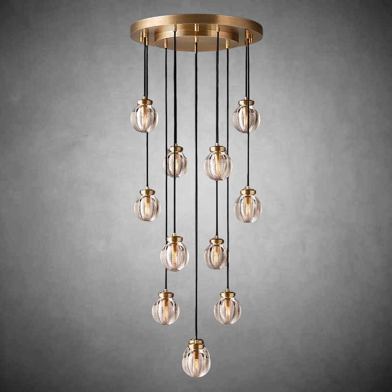 Pearls Round Chandelier 22"