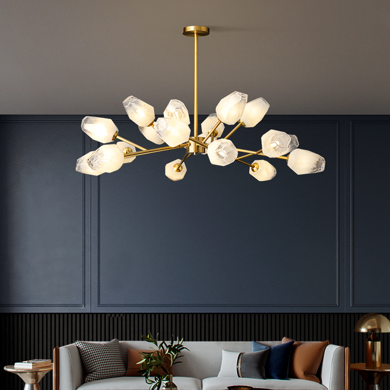 Mandy Modern Art Glass Lampshade Chandelier for Living Room