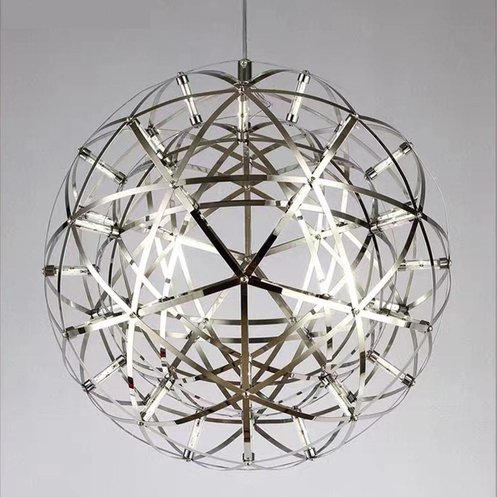 Round Starry Sky Chandelier Light Fire Ball Ceiling Lighting for Living Room / cottage / high-Ceiling