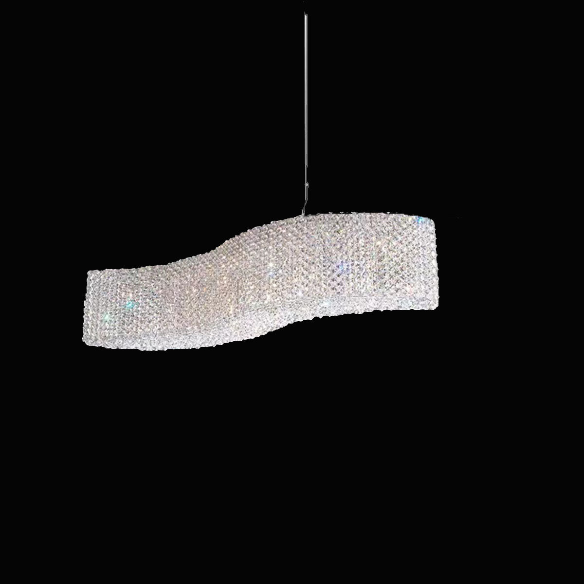 Oversized Luxury Curvilinear Crystal Pendant Chandelier for Dining Room / kitchen Island / living Room