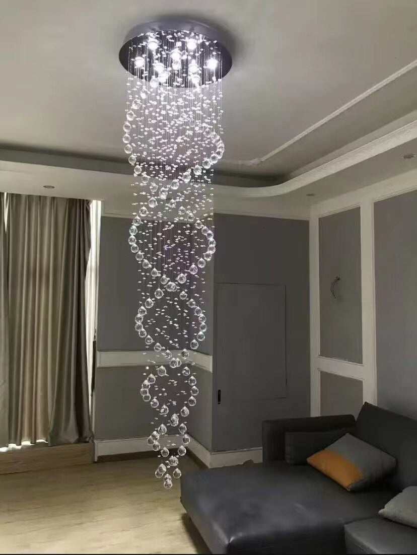 New Trend Spiral Crystal Chandelier for Staircase