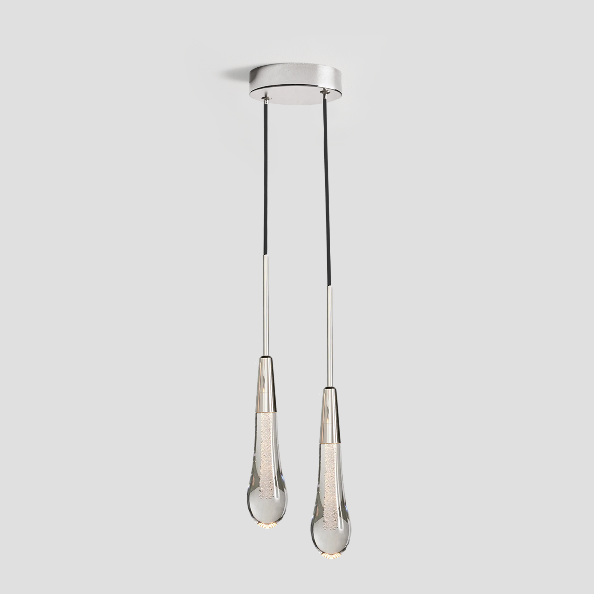 Soltaire Crystal Pendant 1 Light 2 Lights