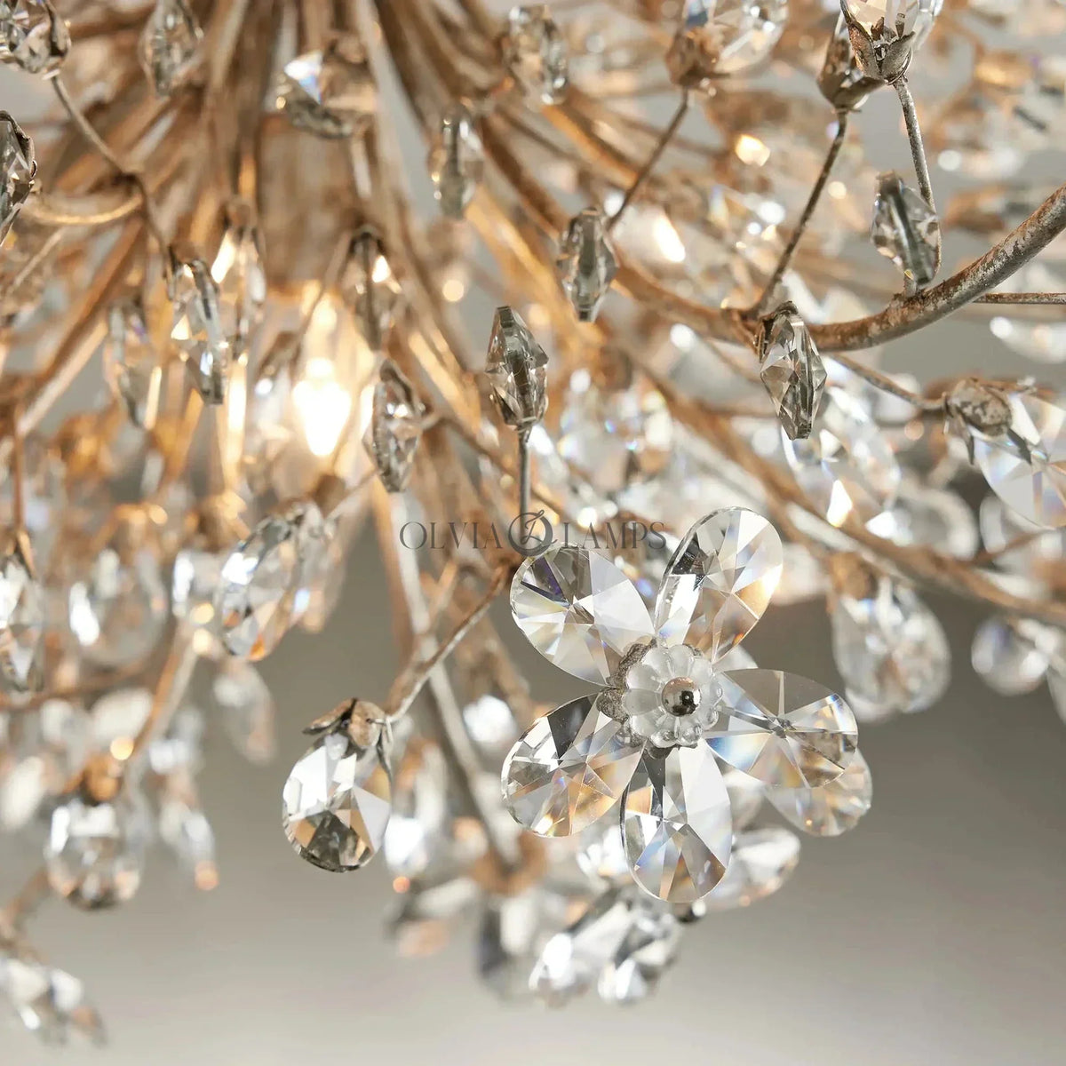 Crystal Flowers Fiore Flushmount 32''