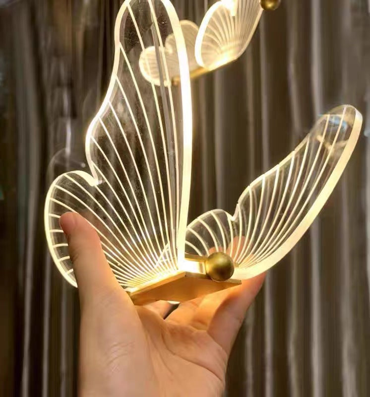 Nordic Butterfly Chandelier Luxury Foyer Staircase Ceiling Light for Living / Dining Room