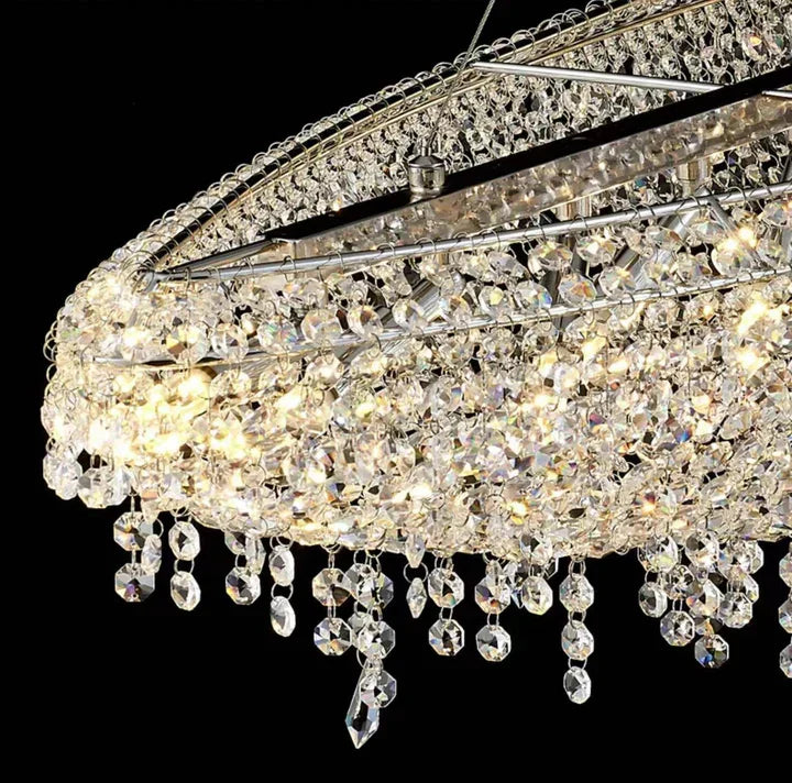 Designer Creative Light Luxury Boat-Shaped Crystal Chandelier for Bedroom / Living Room / Bar / dining Room