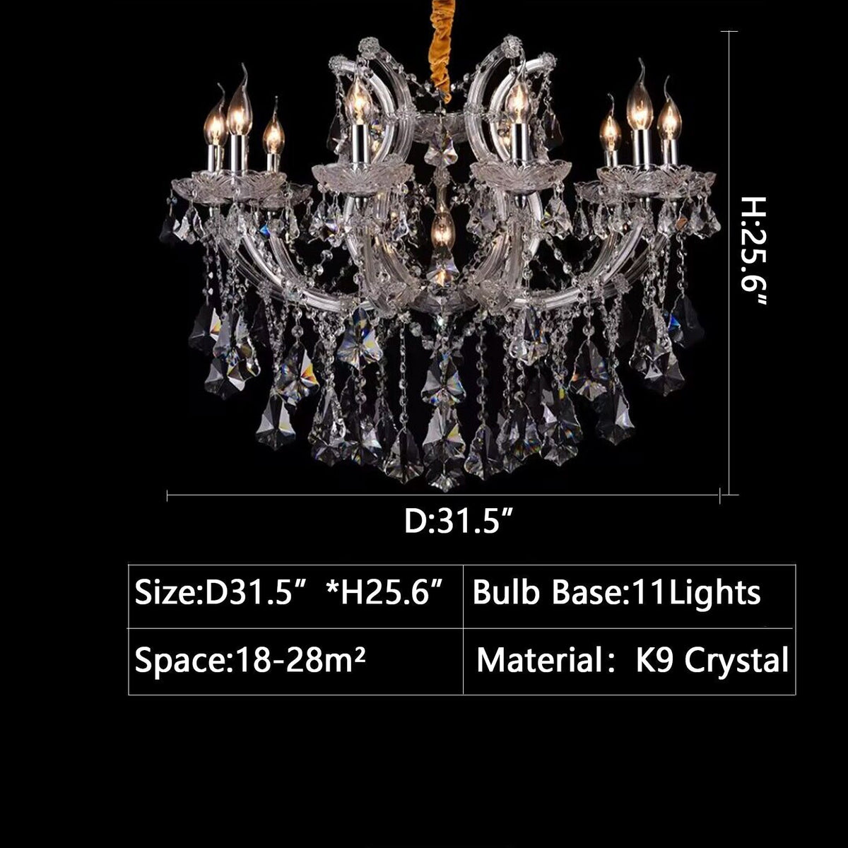 Luxury Atmospheric European Candle Crystal Chandelier Designer Creative for Hotel / Villa / Living Room