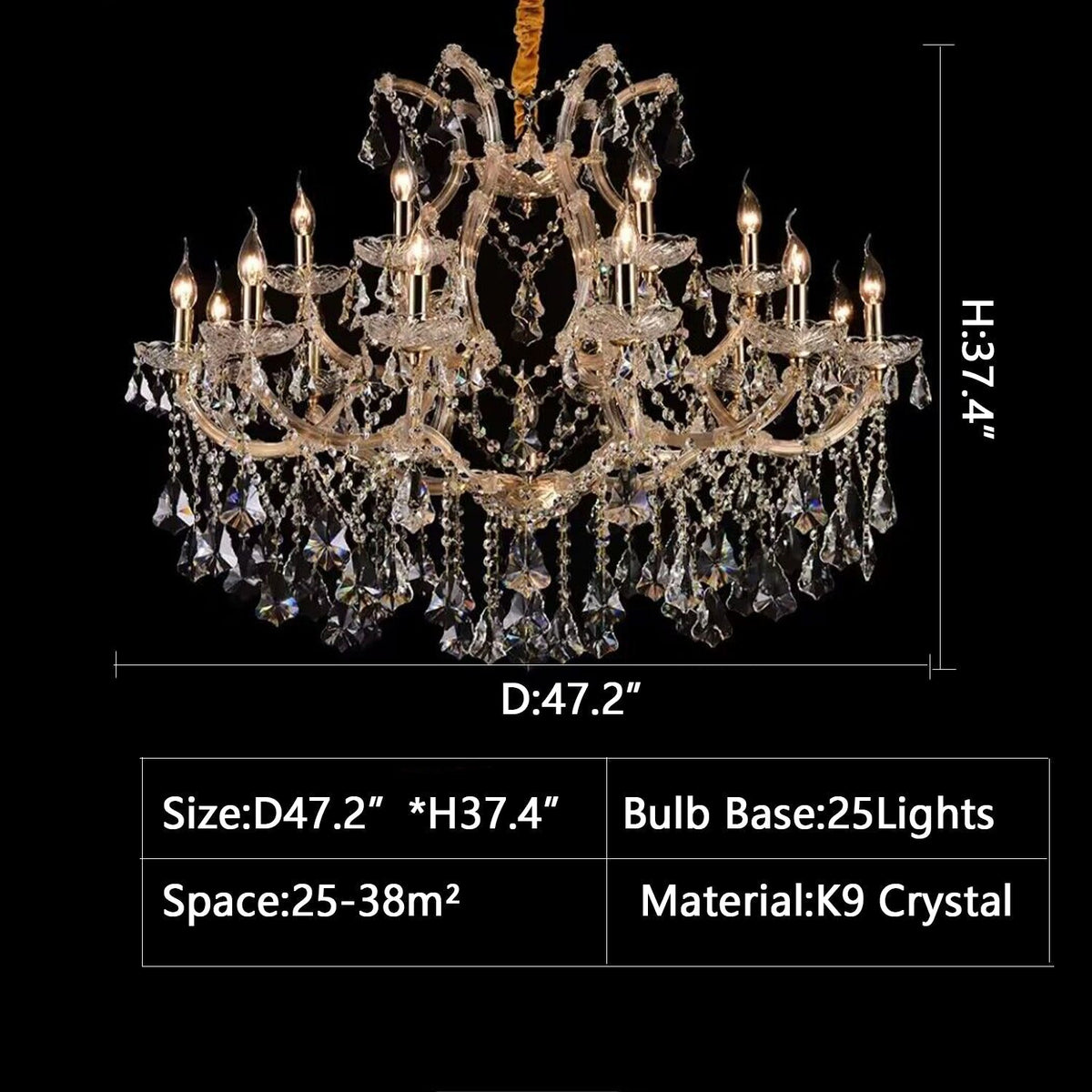 Luxury Atmospheric European Candle Crystal Chandelier Designer Creative for Hotel / Villa / Living Room