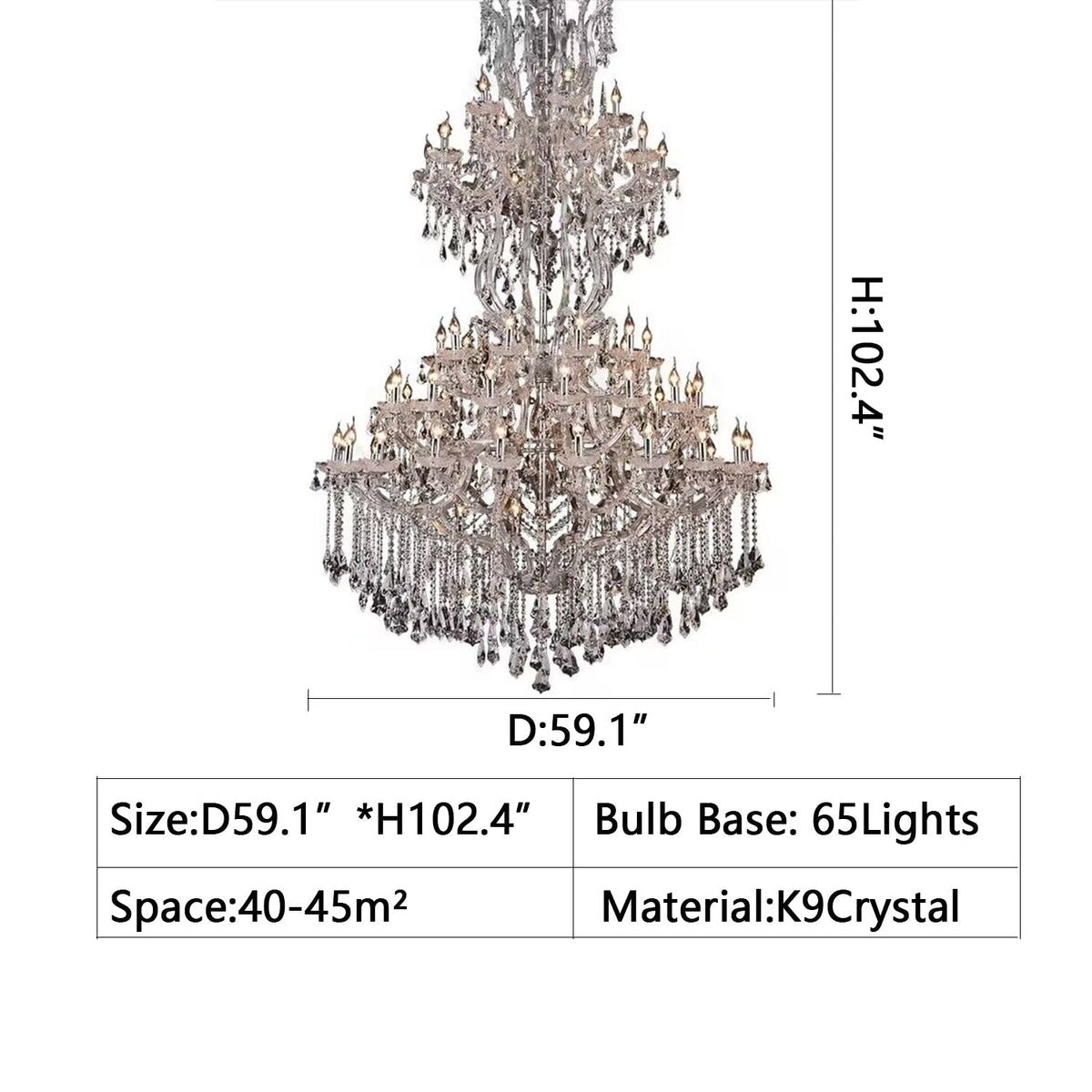 Luxury Atmospheric European Candle Crystal Chandelier Designer Creative for Hotel / Villa / Living Room
