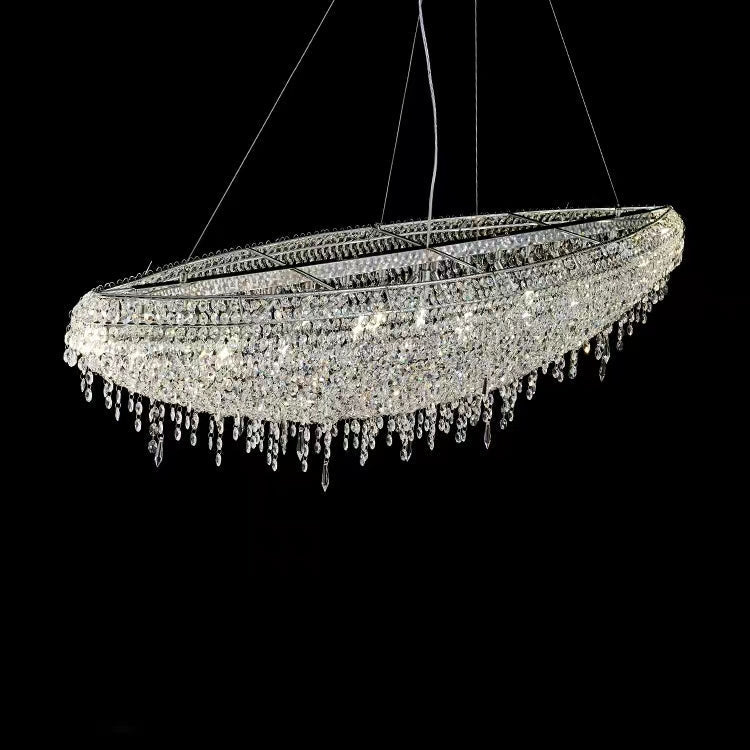 Designer Creative Light Luxury Boat-Shaped Crystal Chandelier for Bedroom / Living Room / Bar / dining Room