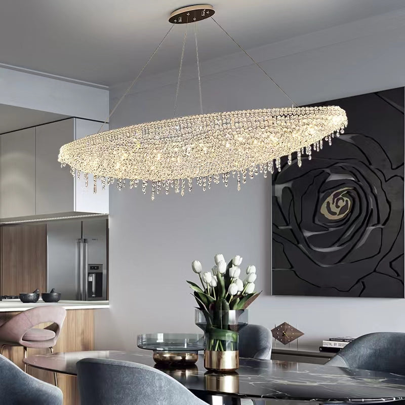 Designer Creative Light Luxury Boat-Shaped Crystal Chandelier for Bedroom / Living Room / Bar / dining Room