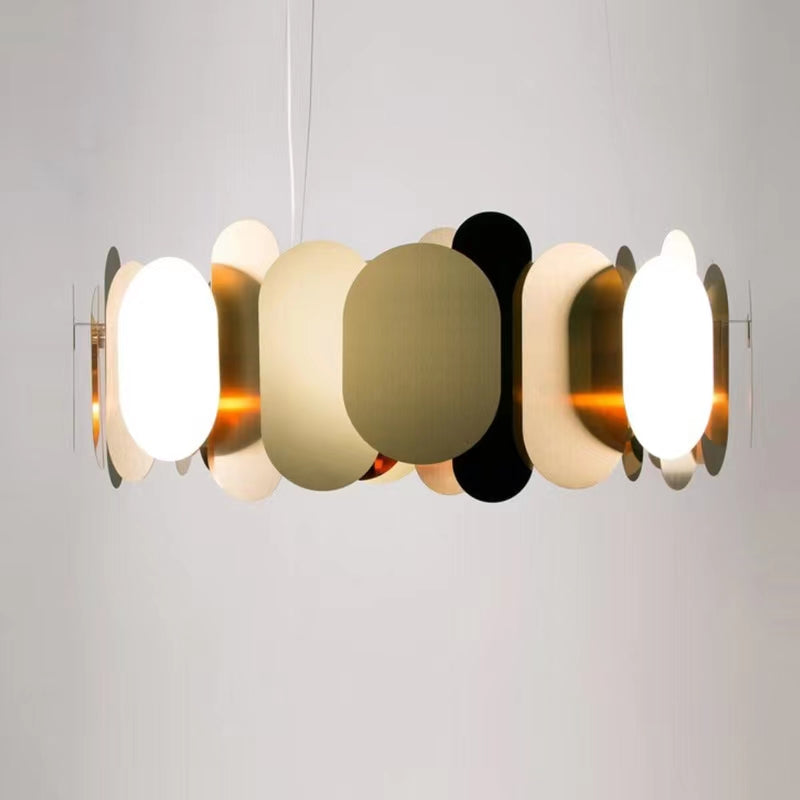 Modern Minimalist Fashion Round Metal Chandelier for Living Room / Bedroom / dining Room