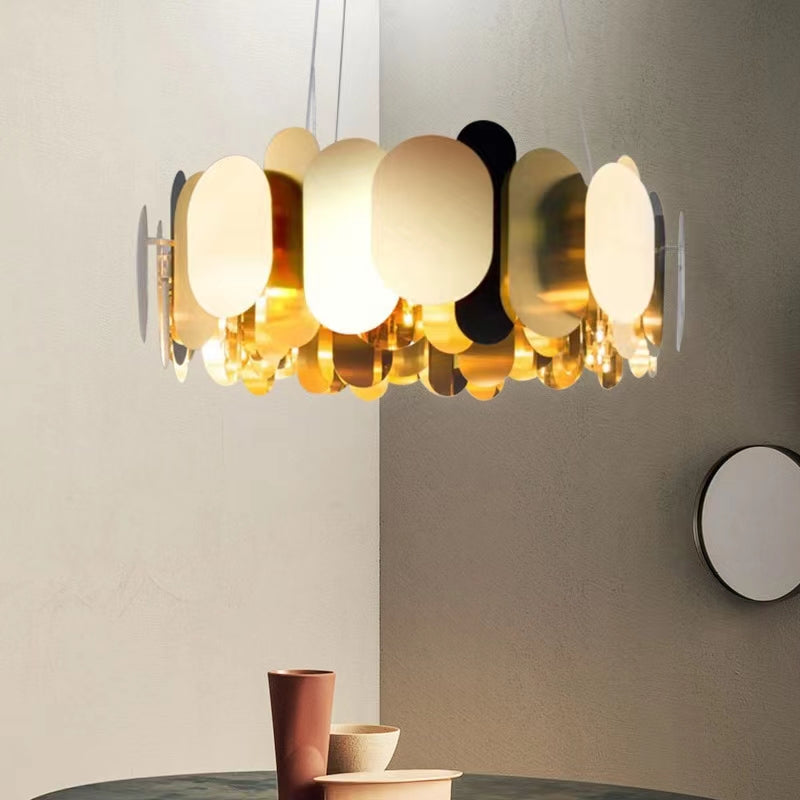 Modern Minimalist Fashion Round Metal Chandelier for Living Room / Bedroom / dining Room