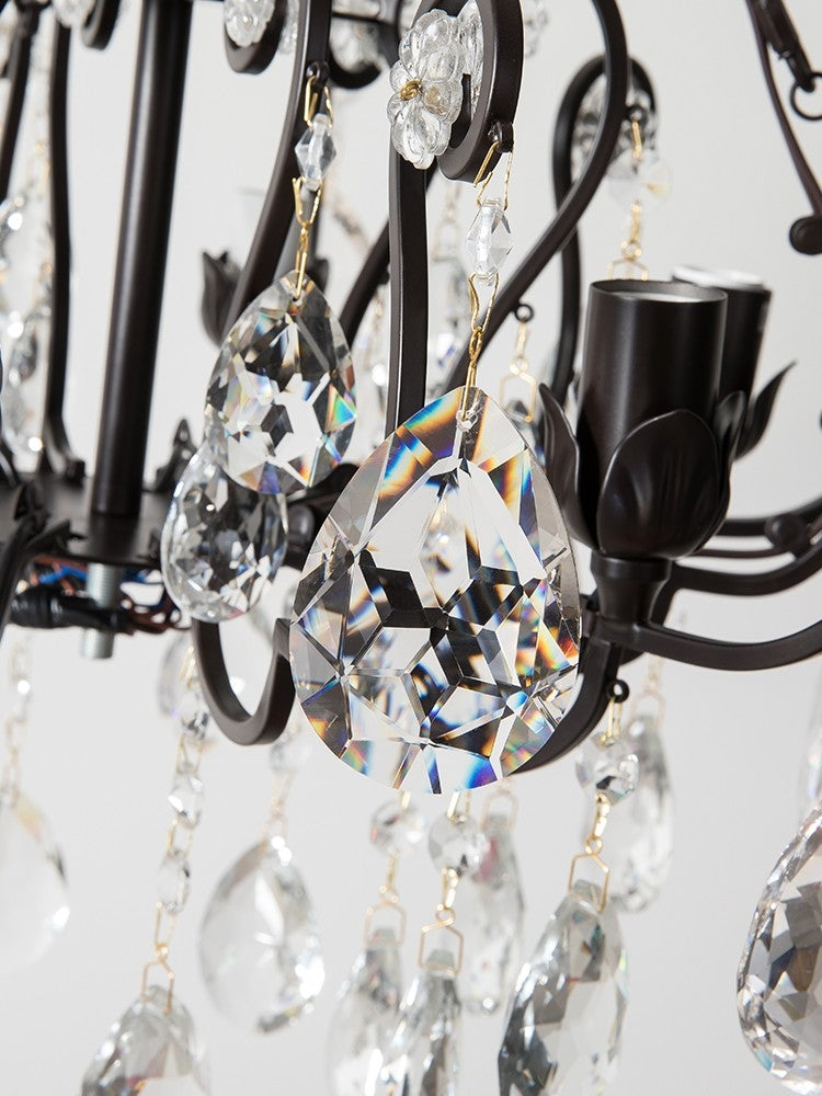 European Retro Light Luxury Crystal Pendant Electronic Candle Chandelier for Living Room / Dining Room /