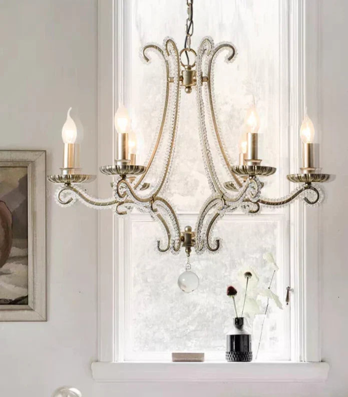 Vintage Octopus Tentacle Crystal Chandelier with K9 Crystal and Metal Finish for Living Room
