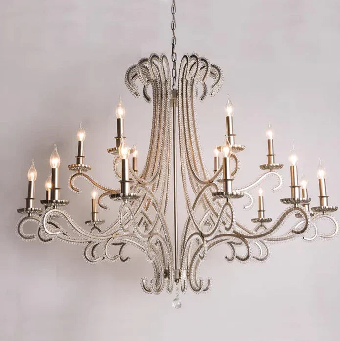 Vintage Octopus Tentacle Crystal Chandelier with K9 Crystal and Metal Finish for Living Room
