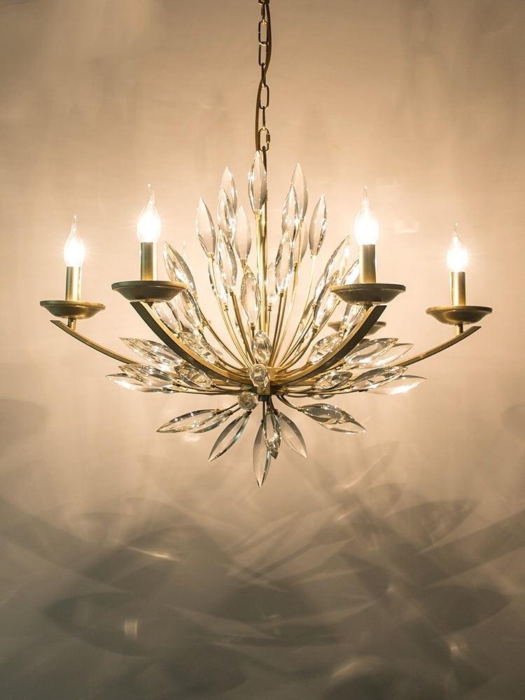 New Romantic Art Lily-Shaped Crystal Chandelier for Living Room / dining Room
