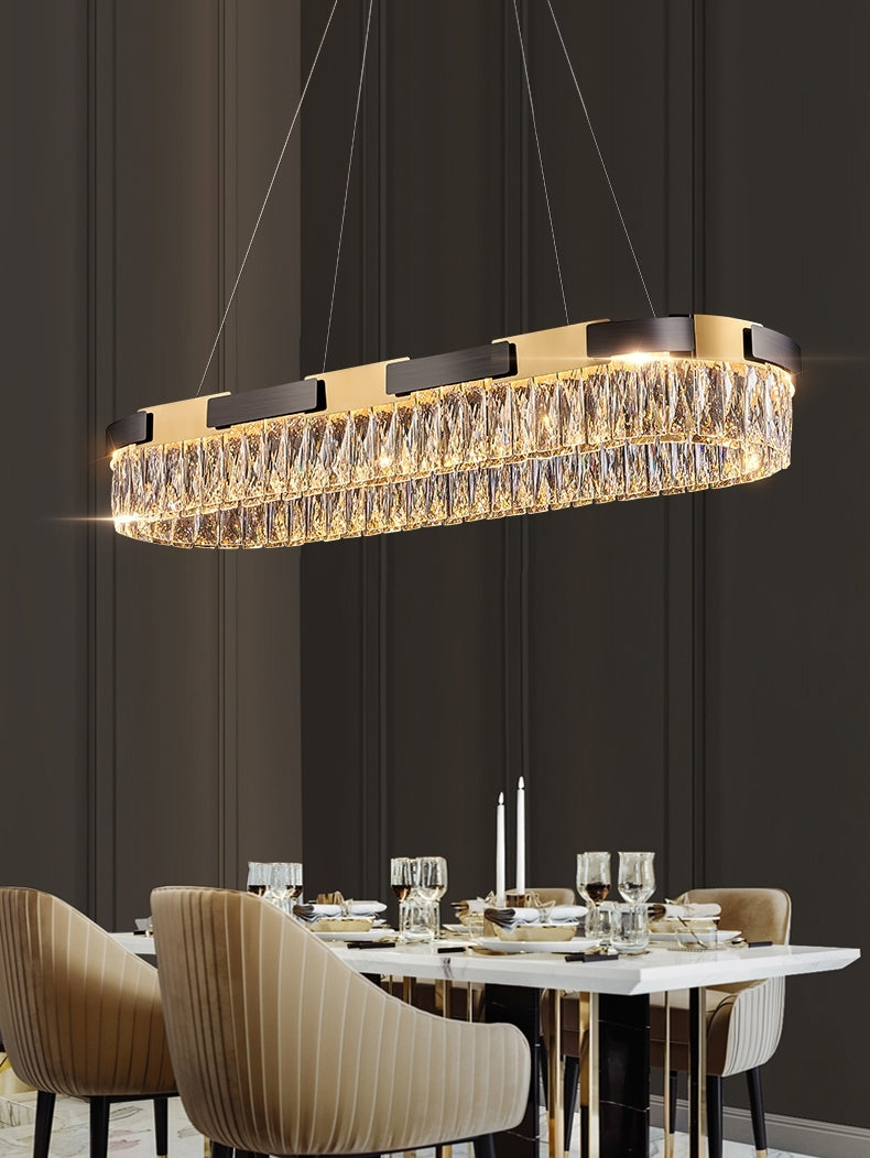 New Designer Recommended Modern Light Luxury Round / oval Crystal Chandelier for Living Room / dining Room