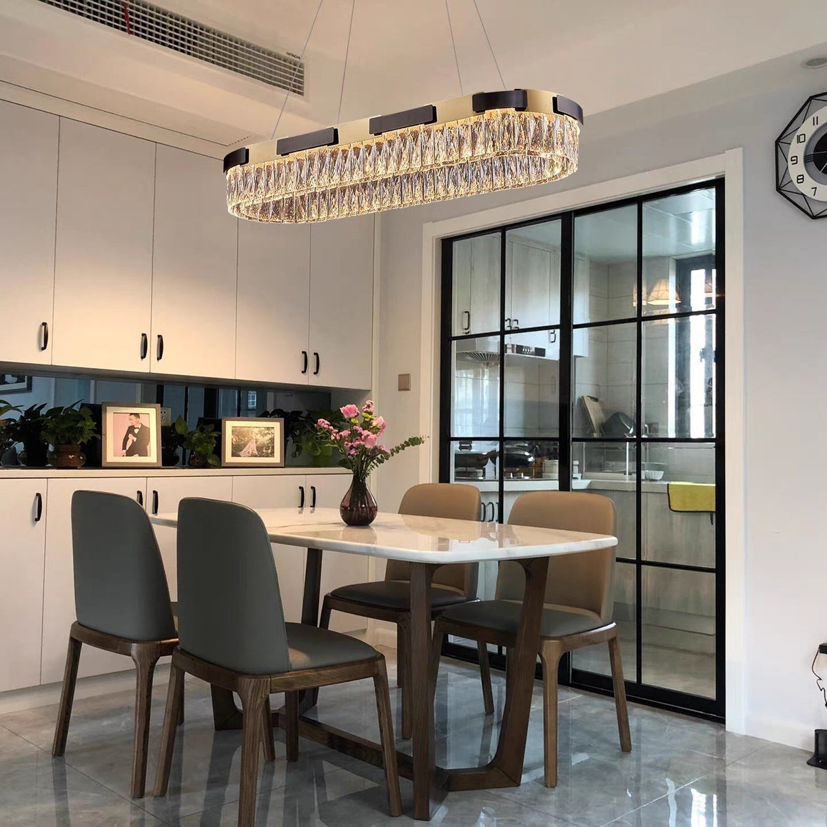 New Designer Recommended Modern Light Luxury Round / oval Crystal Chandelier for Living Room / dining Room