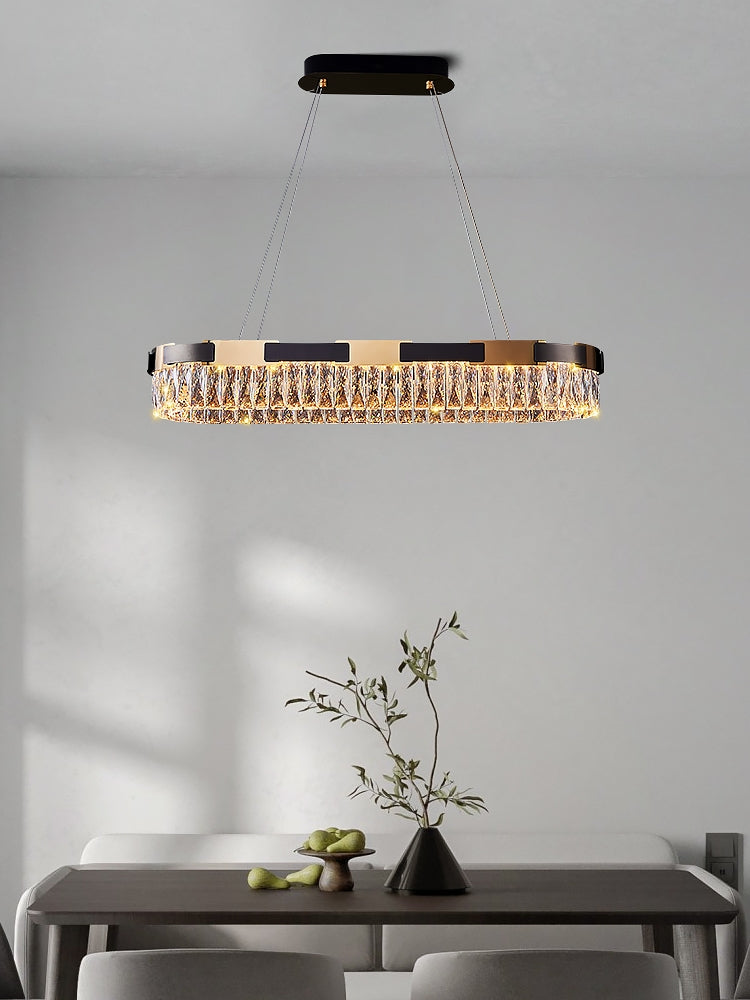 New Designer Recommended Modern Light Luxury Round / oval Crystal Chandelier for Living Room / dining Room