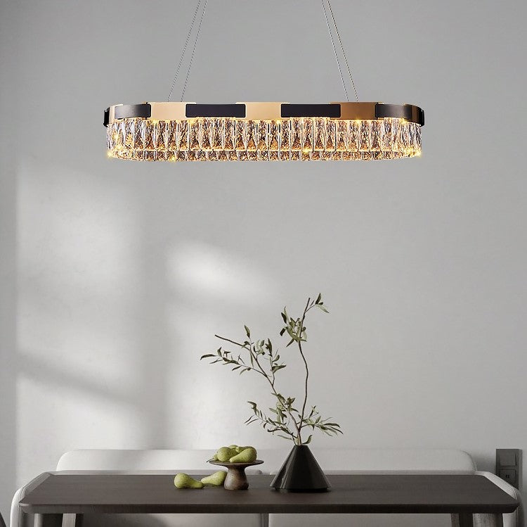 New Designer Recommended Modern Light Luxury Round / oval Crystal Chandelier for Living Room / dining Room