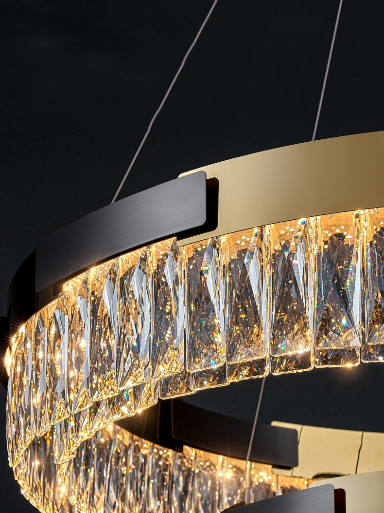 New Designer Recommended Modern Light Luxury Round / oval Crystal Chandelier for Living Room / dining Room