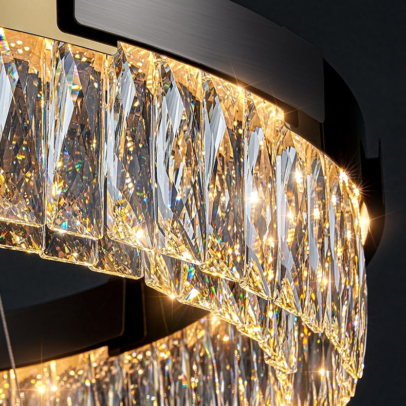 New Designer Recommended Modern Light Luxury Round / oval Crystal Chandelier for Living Room / dining Room